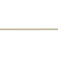 Jednodijelni polirani karatni Kabelski lanac od žutog zlata