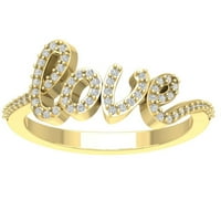 Zaručnički prsten od 14k žutog zlata s dijamantom veličine 8