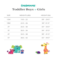Ganimals Baby and Toddler Girls Majica za prsa, veličine mjeseci-5t