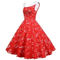 Proljetne haljine za žene Mini haljina bez rukava za žene crvena l