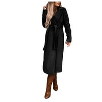 HGW kaputi za žene plus veličina ženska vuna tanka kaputa jakna dame vitke duge kapute na nadmašenju