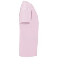 Donjeg dijela-pamučna majica kratkih rukava za odrasle-prilagođena-nježno ružičasta