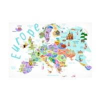 Karla dalee ilustrirane zemlje Europe ulje na platnu