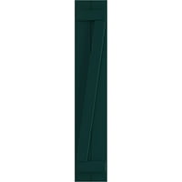 Ekena Millwork 3 4 W 71 H TRUE FIT PVC Dvije ploče pridružene ploče-n-batten kapke W z-bar, toplinska zelena