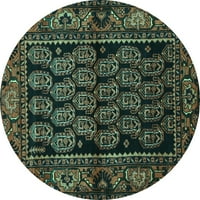 Ahgly Company zatvoreni okrugli perzijski tirkizno plavi tradicionalni prostirke, 5 'krug