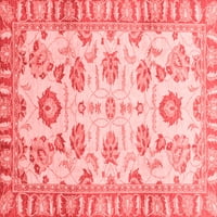 Tradicionalni pravokutni tepisi u orijentalnom stilu u crvenoj boji koji se mogu prati u perilici, 7 '10'